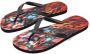 BECO heren teenslippers zwart multi color - Thumbnail 2
