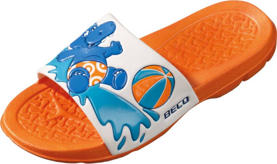 BECO Kinder voetbed slipper oranje