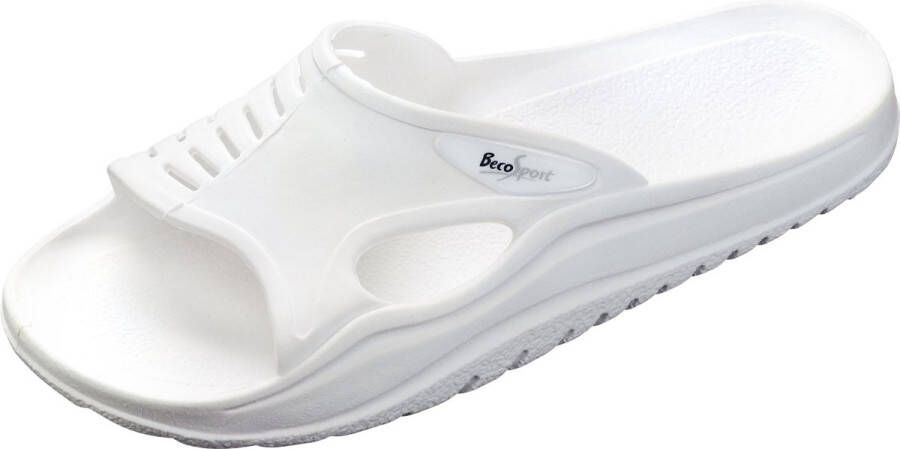 BECO sauna slippers met anti slip zool unisex wit