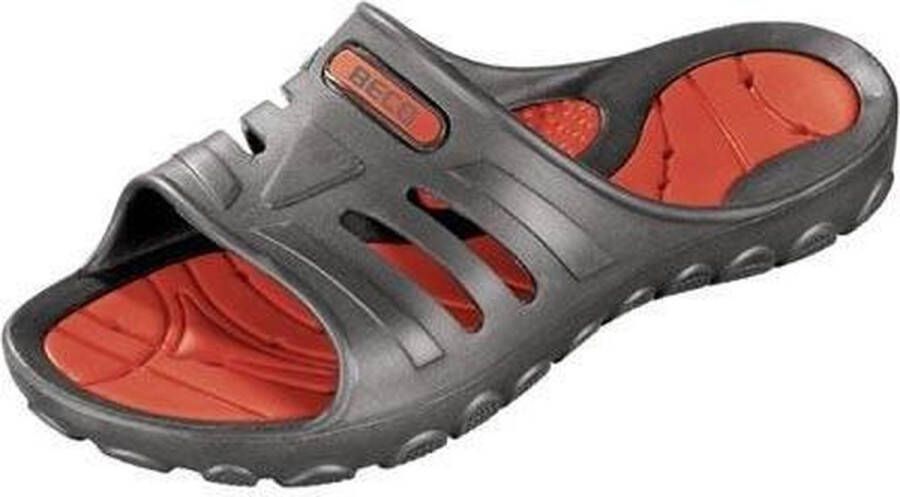 BECO Slippers Grijs rood Unisex