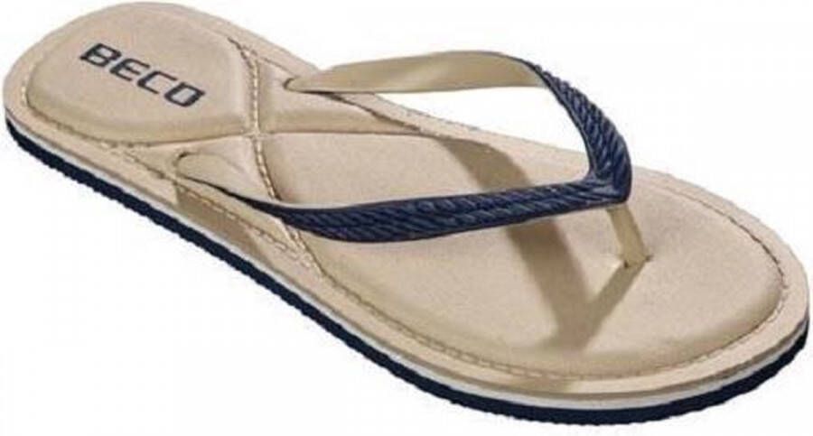 BECO Teenslippers Dames Eva Beige blauw