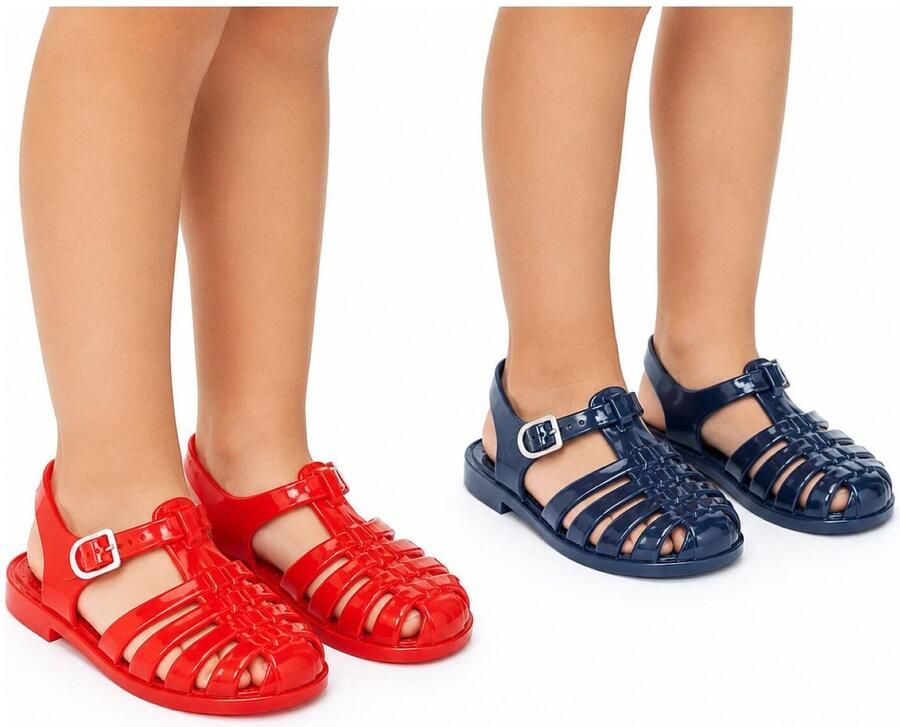Beco Waterschoenen sandalen voor kinderen rubber met gespen afzwem klassiek model Rood