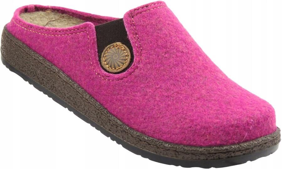 Befado Dames Pantoffels 155D186 Roze Vilt met Profielzool