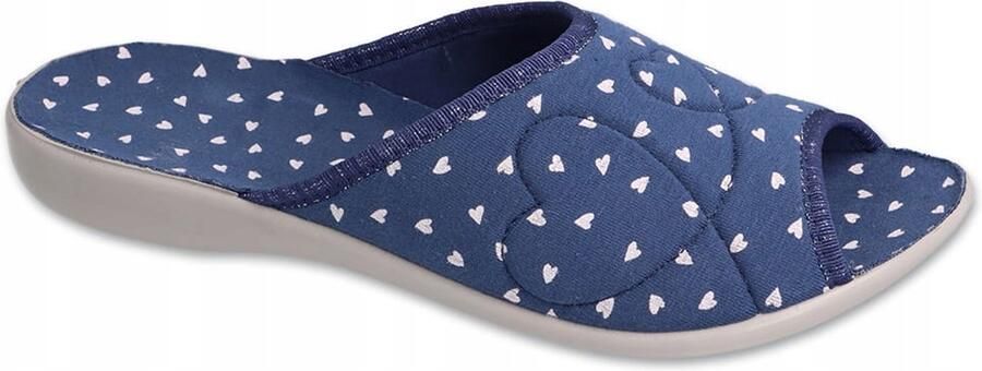 Befado Dames pantoffels 254D153 open neus blauw