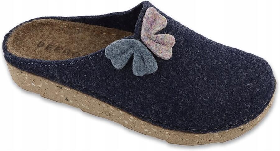 Befado Dames Pantoffels Blauw Comfortabel Huiselijk Schoenwerk