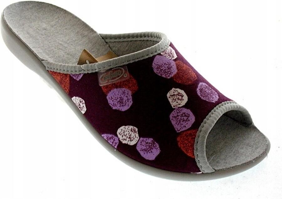 Befado Dames Pantoffels Bordo Comfortabel Huisschoeisel
