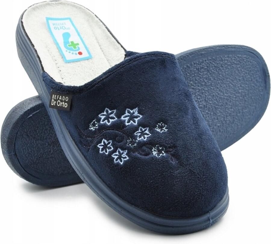 Befado Dr Orto Dames Pantoffels Breed Bloemenprint
