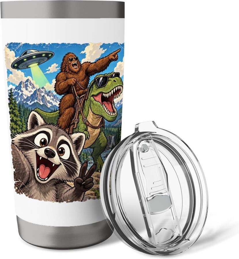 Beker met dieren Bigfoot UFO en cryptids