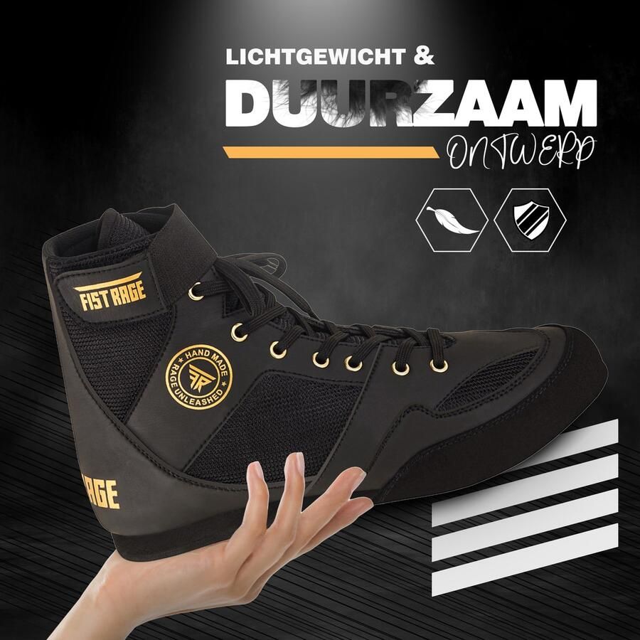 Belicon Wears Netherlands FISTRAGE LOW TOP Boksschoenen Zwart Goude