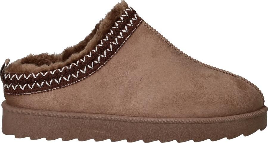 Belizia Pantoffels Dames Taupe