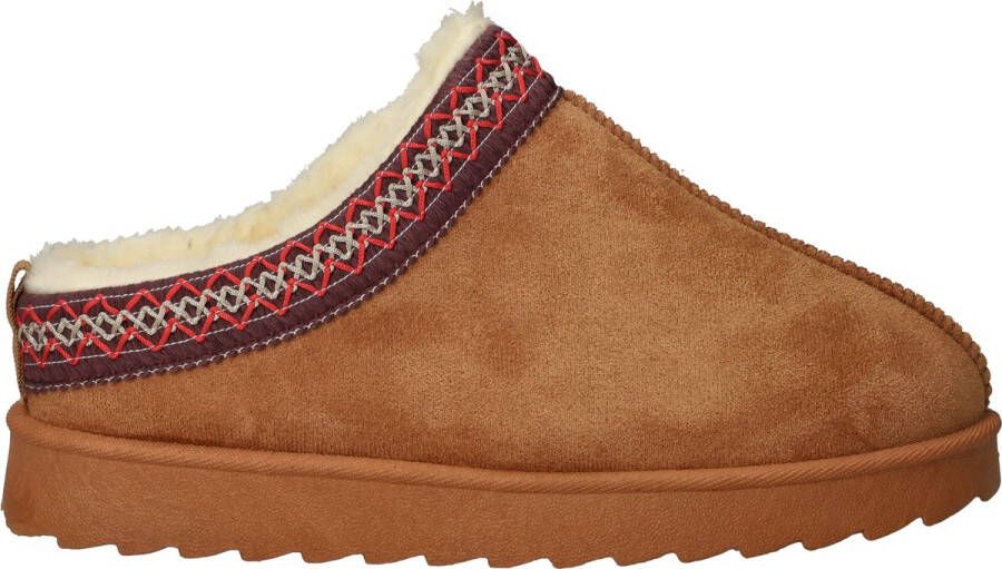 Belizia Dichte pantoffels Dames Cognac