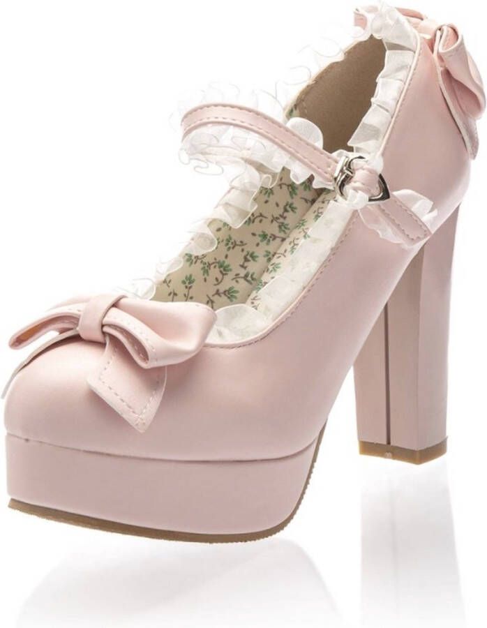 Belsira Mary Jane Pumps Hoge Hakken lichtroze Polyurethaan
