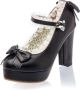 Belsira Mary Jane Pumps Hoge Hakken zwart Polyurethaan Huwelijk Rockabilly Romance - Thumbnail 2