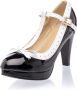 Belsira Retro Pumps Hoge Hakken zwart-wit Polyurethaan Rockabilly Romance - Thumbnail 1