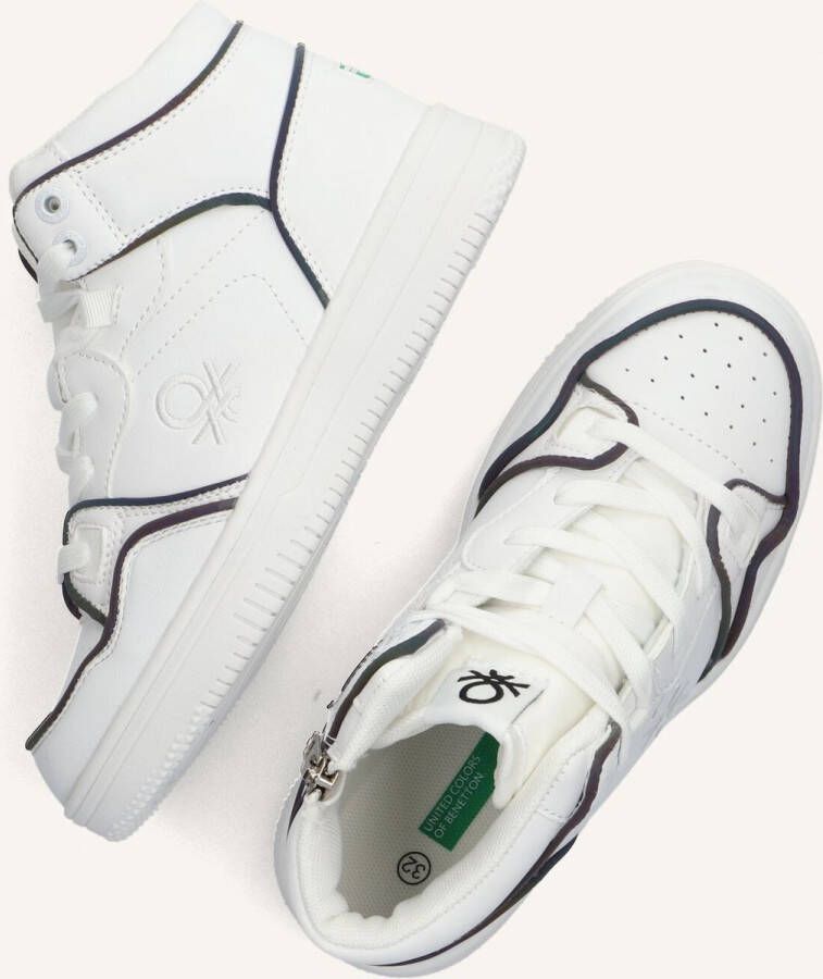 Benetton Reflective Hoge sneakers Jongens Wit