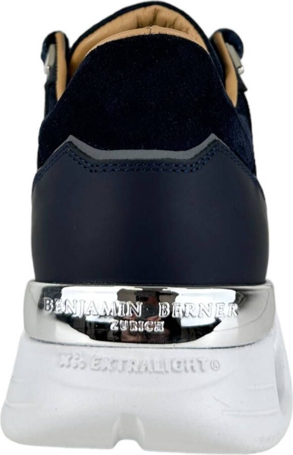 Benjamin Berner Heren Sneaker Blauw BNJ0191 RHOMBUS NAVY