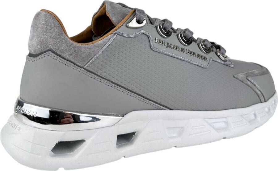 Benjamin Berner Heren Sneaker Grijs BNJ0191 RHOMBUS GREY