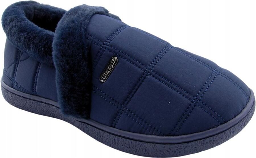 Beppi Dames pantoffels 2208090 marineblauw warm & comfortabel
