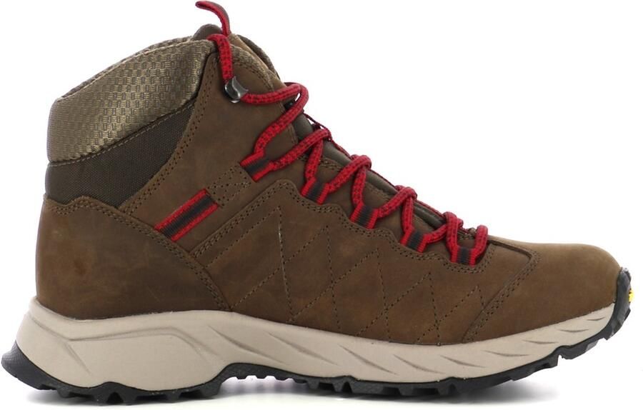 Berghen Montana Mid Leather Dark Brown Bordeaux FW Boots Trekking Adult Multi Adult Multi