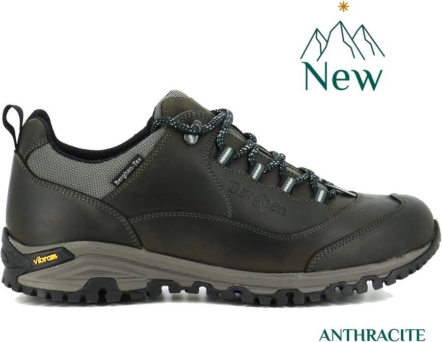 Berghen Morillon 2 Leer Laag Antraciet FW Boots Trekking Adult Maat Grijs