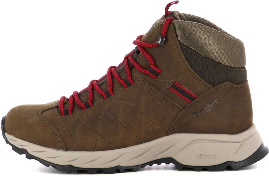Berghen Montana Mid Leather Dark Brown Bordeaux FW Boots Trekking Adult Multi Adult Multi