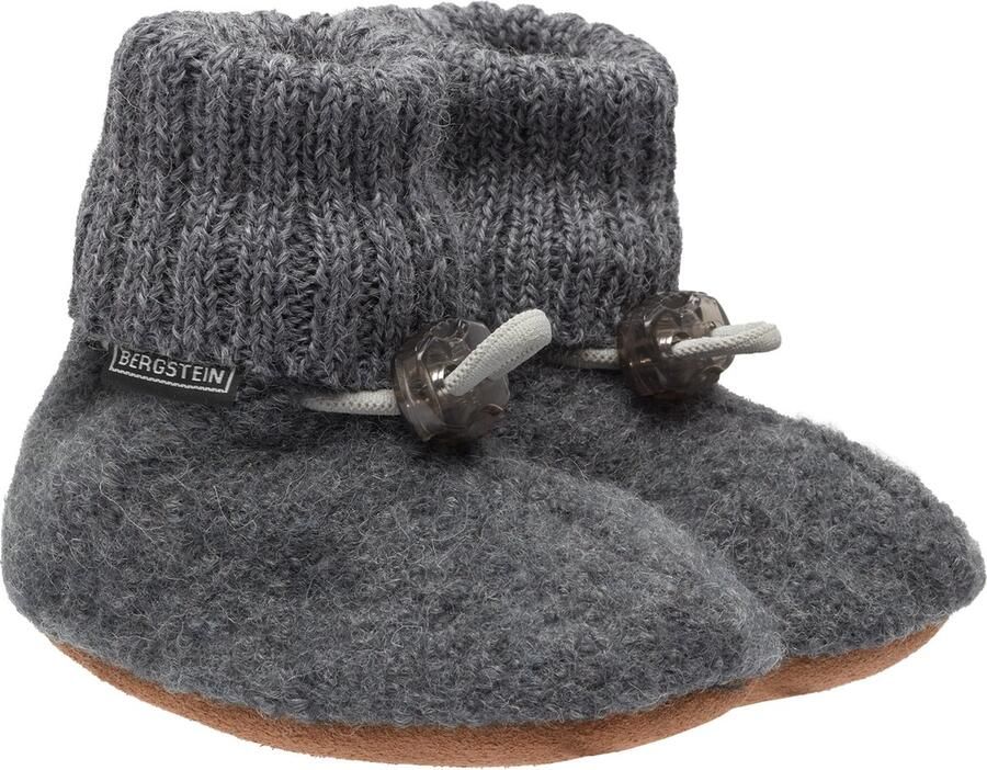 Bergstein Cozy Baby Babyslofjes & 100% Zuiver sc wol Grey