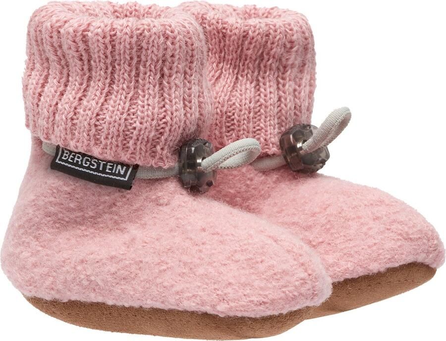 Bergstein Cozy Baby Babyslofjes Jongens & Meisjes 100% Zuiver scheerwol Soft Pink