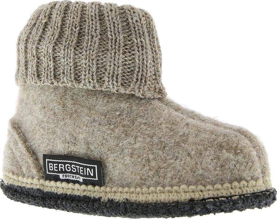 Bergstein Cozy Sloffen Pantoffels voor en kinderen 100% Zuiver sc wol Beige - Foto 9