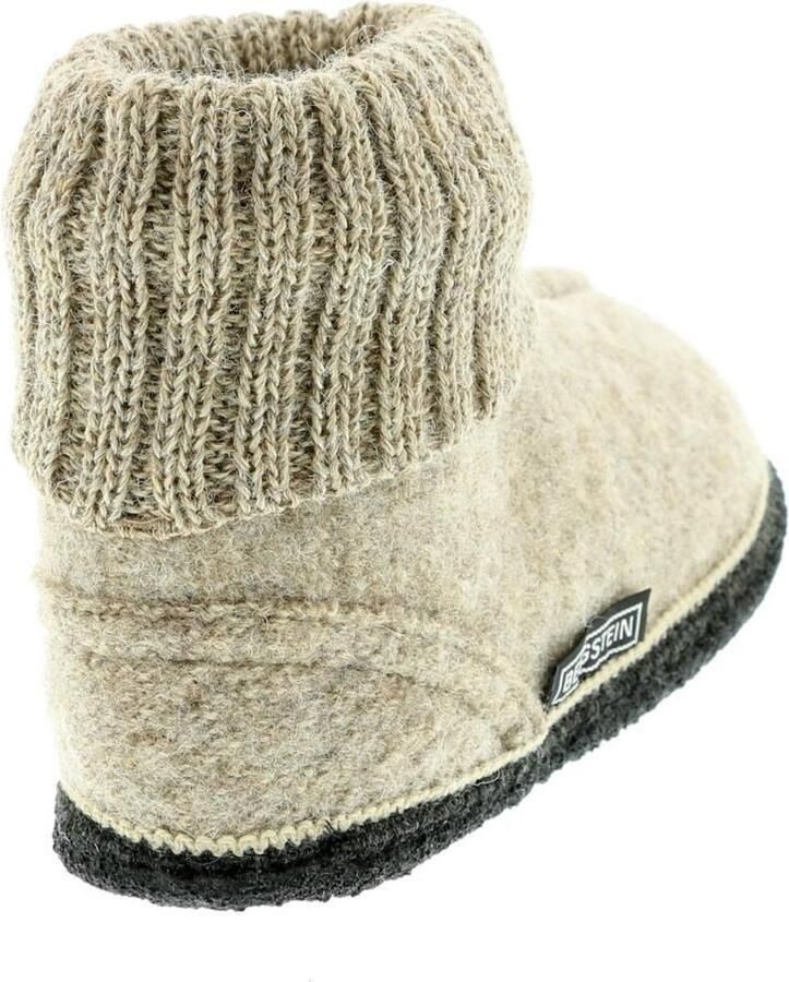 Bergstein Cozy Sloffen Pantoffels voor en kinderen 100% Zuiver sc wol Beige - Foto 8