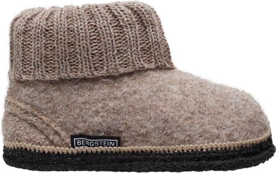 Bergstein Cozy Sloffen Pantoffels voor en kinderen 100% Zuiver sc wol Beige - Foto 16