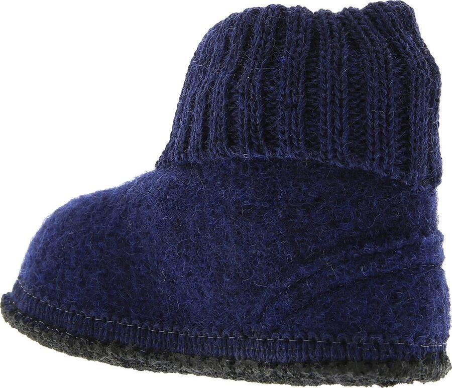 Bergstein Cozy Sloffen Pantoffels voor en kinderen 100% Zuiver sc wol Dark Blue - Foto 7
