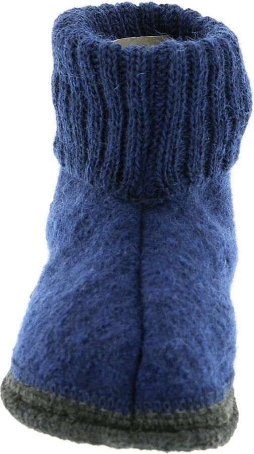 Bergstein Cozy Sloffen Pantoffels voor en kinderen 100% Zuiver sc wol Dark Blue - Foto 16