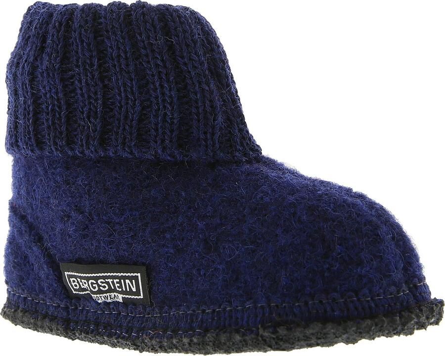 Bergstein Cozy Sloffen Pantoffels voor en kinderen 100% Zuiver sc wol Dark Blue - Foto 9