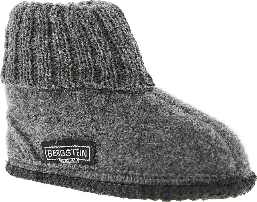 Bergstein Cozy Sloffen Pantoffels voor en kinderen 100% Zuiver sc wol Black - Foto 9