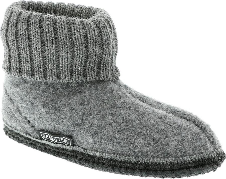 Bergstein Cozy Sloffen Pantoffels voor en kinderen 100% Zuiver sc wol Black - Foto 5