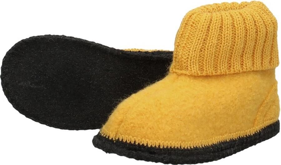 Bergstein Cozy Sloffen Pantoffels voor en kinderen 100% Zuiver sc wol Ocher - Foto 9
