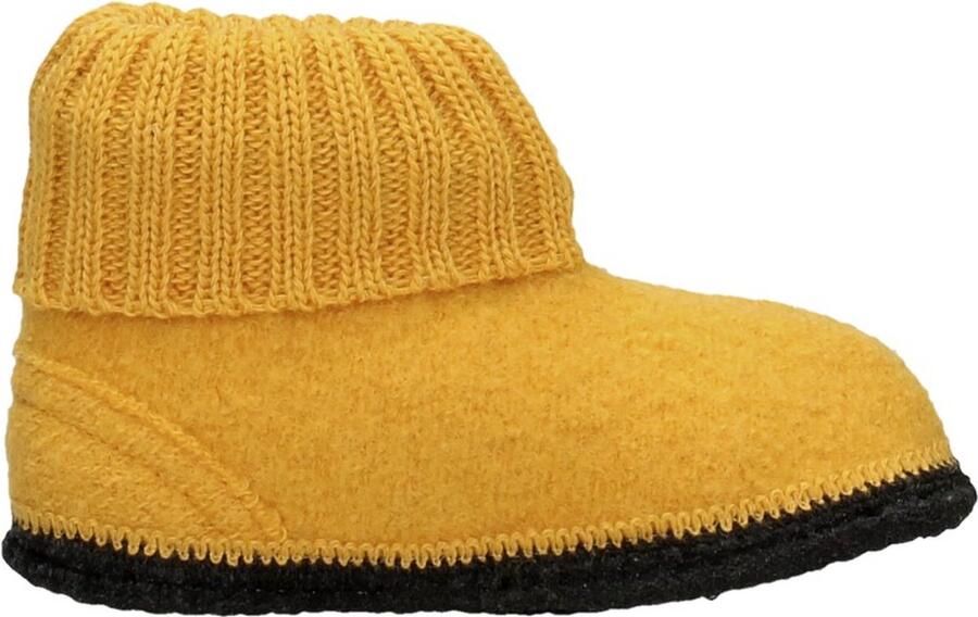 Bergstein Cozy Sloffen Pantoffels voor en kinderen 100% Zuiver sc wol Ocher - Foto 4