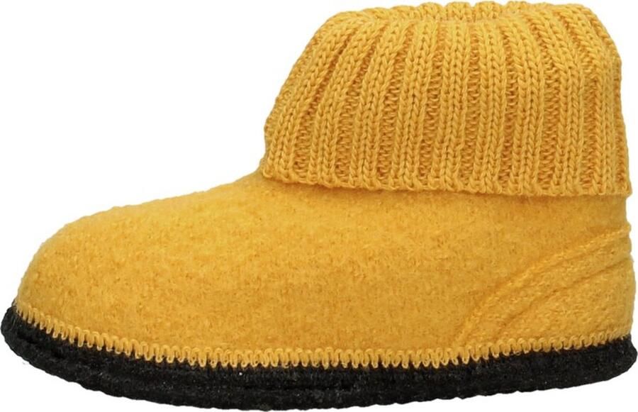 Bergstein Cozy Sloffen Pantoffels voor en kinderen 100% Zuiver sc wol Ocher - Foto 3