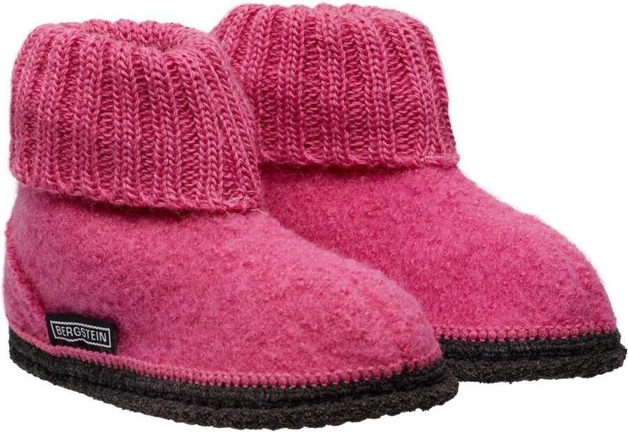 Bergstein Cozy Sloffen Pantoffels voor dames heren en kinderen 100% Zuiver scheerwol Pink