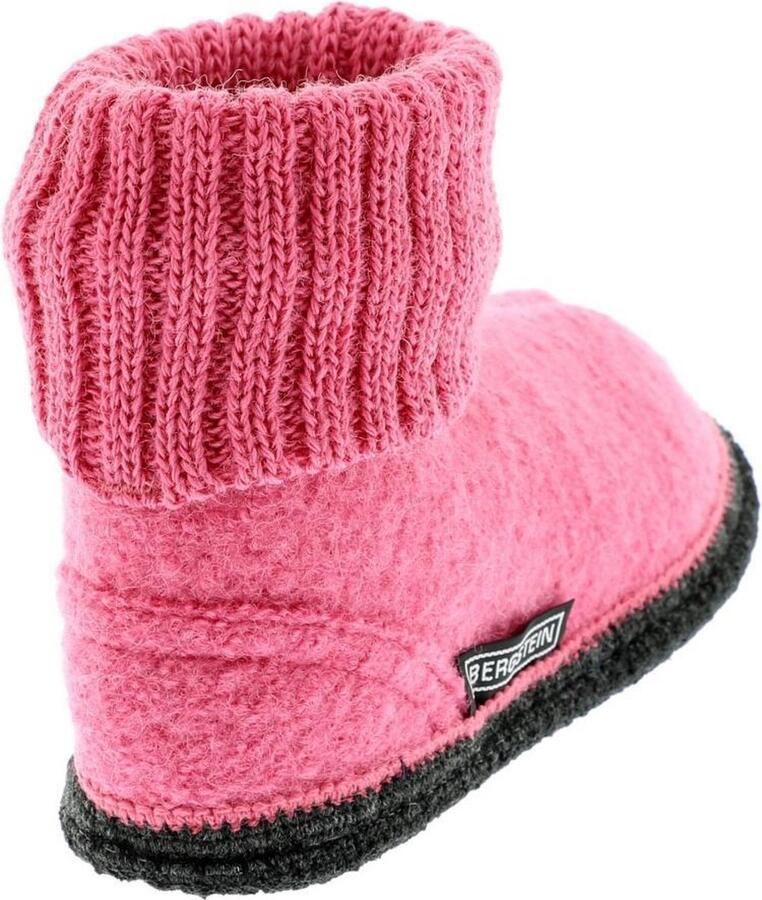 Bergstein Cozy Sloffen Pantoffels voor dames heren en kinderen 100% Zuiver scheerwol Pink - Foto 3