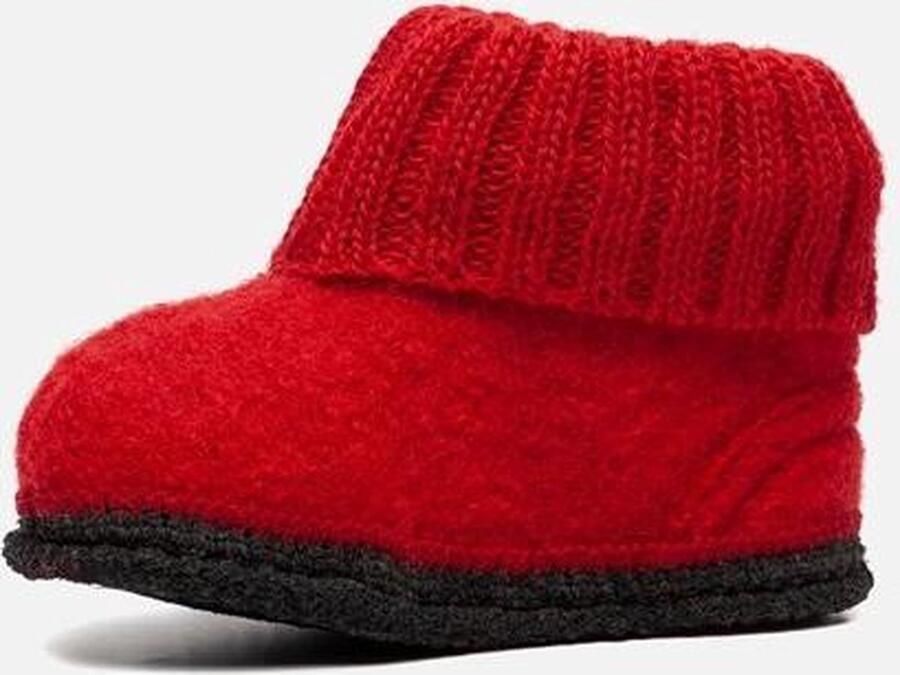 Bergstein Cozy Sloffen Pantoffels voor en kinderen 100% Zuiver sc wol Red - Foto 6
