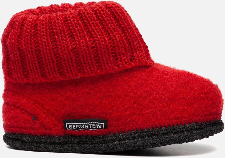 Bergstein Cozy Sloffen Pantoffels voor en kinderen 100% Zuiver sc wol Red - Foto 9