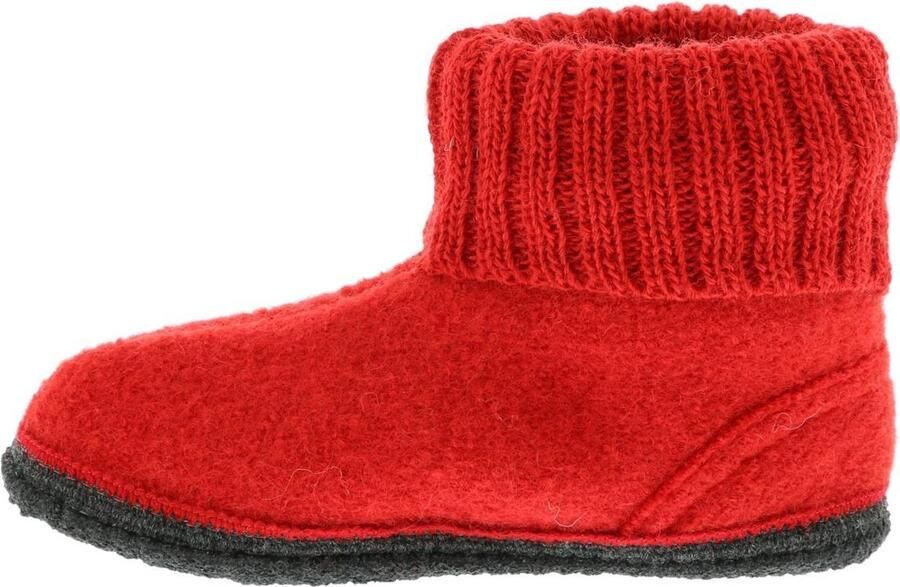 Bergstein Cozy Sloffen Pantoffels voor en kinderen 100% Zuiver sc wol Red - Foto 11