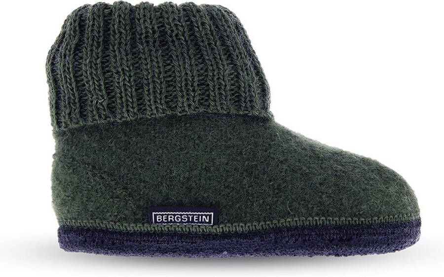 Bergstein Cozy Sloffen Pantoffels voor dames heren en kinderen 100% Zuiver scheerwol Seagreen - Foto 3