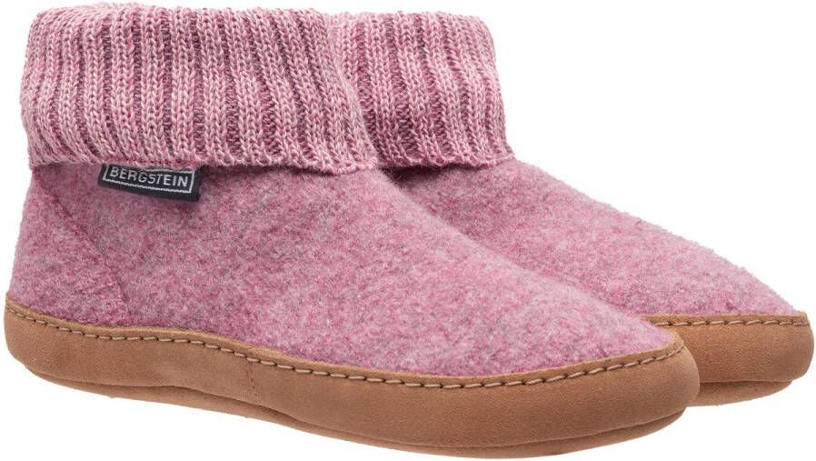 Bergstein Cozy Lux Sloffen Pantoffels voor dames heren en kinderen 100% Zuiver scheerwol Pink - Foto 2