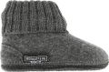 Bergstein Cozy Sloffen Pantoffels voor en kinderen 100% Zuiver sc wol Black - Grijs