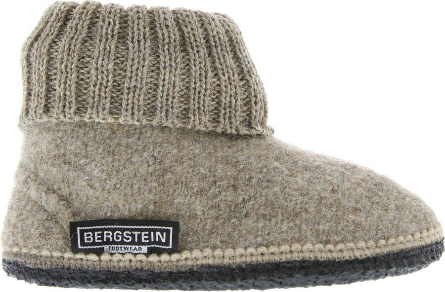 Bergstein Cozy Sloffen Pantoffels voor en kinderen 100% Zuiver sc wol Beige - Foto 12
