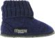 Bergstein Cozy Sloffen Pantoffels voor en kinderen 100% Zuiver sc wol Dark Blue - Blauw