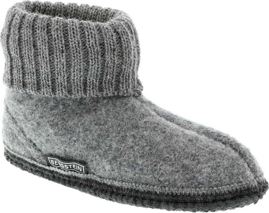 Bergstein Cozy Sloffen Pantoffels voor en kinderen 100% Zuiver sc wol Black - Foto 8