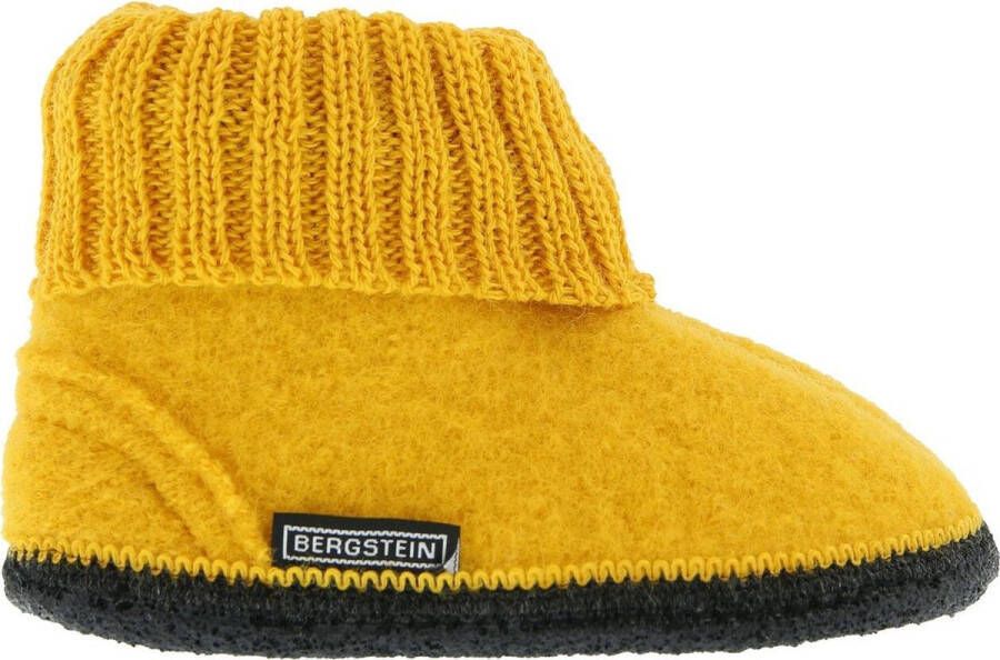 Bergstein Cozy Sloffen Pantoffels voor dames heren en kinderen 100% Zuiver scheerwol Ocher
